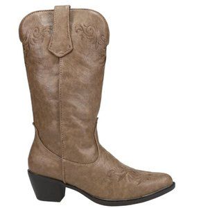 Roper Western Boots Womens 12" Scroll Tan Antiqued 09-021-1556-0733 TA